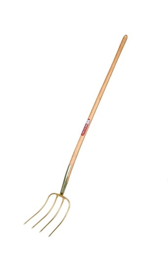 "Freund Victoria Erntekönig Dunggabel 4 Zinken 31 x 23 cm, Stiel 135 cm image"