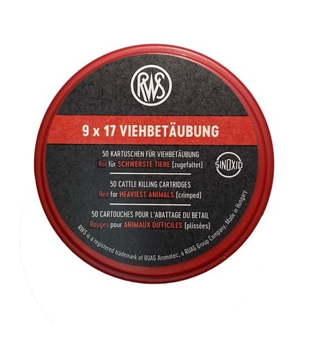 "RWS Kartusche Kal. 9x17, rot, 50 Stück image"