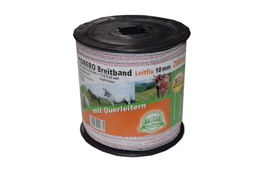 "Torero-Breitband 10mm 200m weiß/rot image"