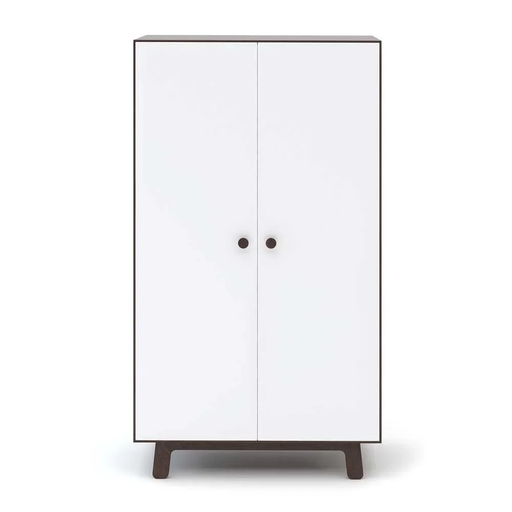 "Oeuf Kleiderschrank Merlin Walnuss mit weiß image"