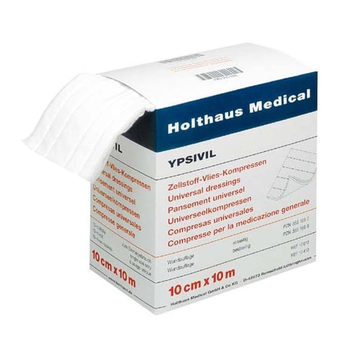 "Holthaus Medical Zellstoff-Vlies-Kompresse 10 cm x 10 m image"