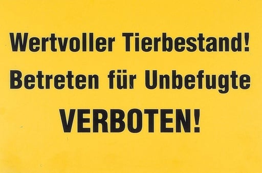 "Fritz Göbel Verbotsschild „Wertvoller Tierbestand“, 300 x 200 mm image"