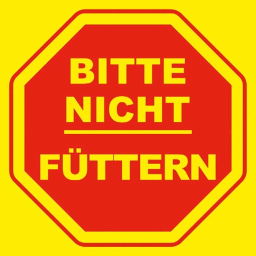 "Fritz Göbel Verbotsschild „Bitte nicht füttern“ 200 x 200 mm image"
