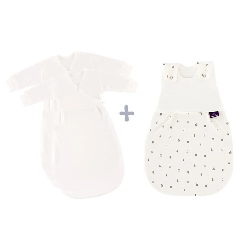 "Träumeland Liebmich Baby Schlafsack, Schlummersack, Innenschlafsack 3 tlg. Set - Zuhause, Grösse: 80/86 image"
