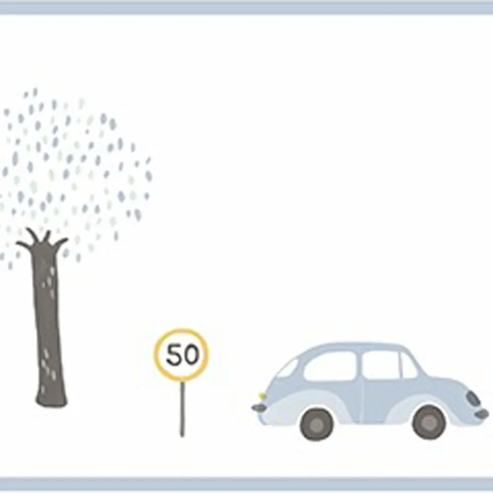 "Casadeco Bordüre Happy Dreams Autos blau image"