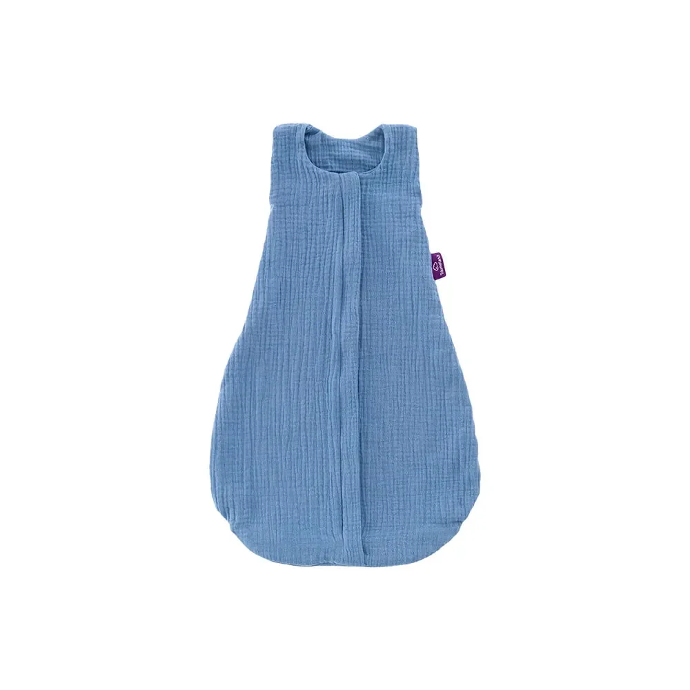 "Träumeland Liebmich Sommerschlafsack baby, Schlummersack - Baumwollmusselin hellblau, Grösse: 60 image"