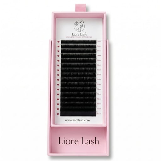 "Liore Lash Wimpern für Verlängerungen, 16 Reihen, 0,05 mm, M-Curl, Längenmix 7-15 mm image"