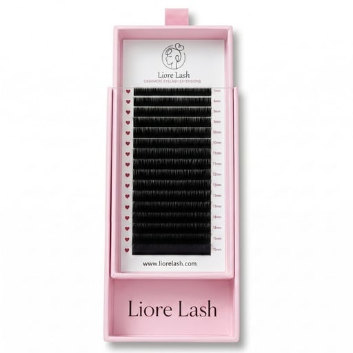 "Liore Lash Wimpern für Verlängerungen, 16 Reihen, 0,05 mm, M-Curl, Längenmix 7-15 mm image"