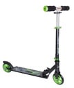 muuwmi Aluminium Scooter – Tretroller, 125 mm, ABEC 5, GS-geprüft, höhenverstellbar, schwarz-grün