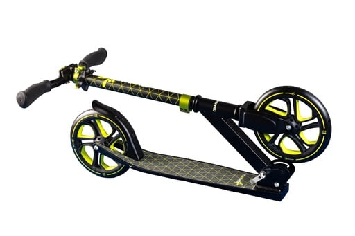 "muuwmi Aluminium Scooter Pro – Tretroller, 215 mm, ABEC 7, Kinder und Erwachsene, GS-geprüft, höhenverstellbar, new lime image"