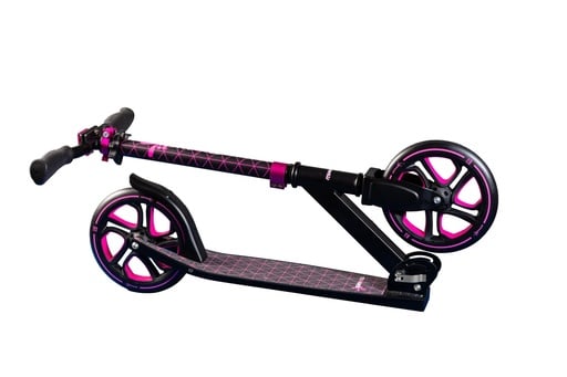 "muuwmi Aluminium Scooter Pro – Tretroller, 215 mm, ABEC 7, Kinder und Erwachsene, GS-geprüft, höhenverstellbar, new pink image"