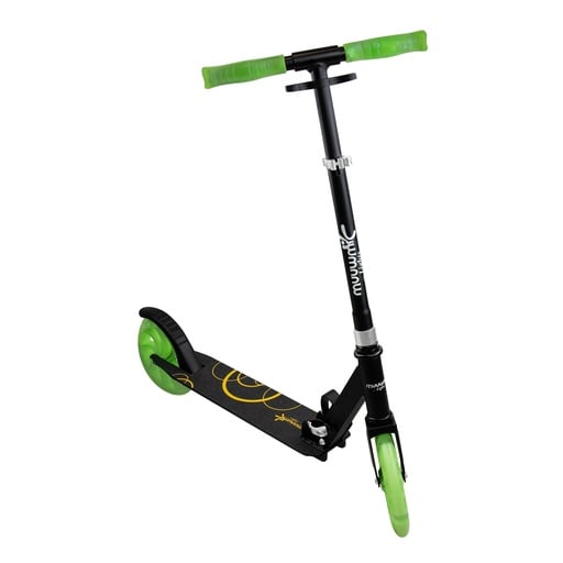 "muuwmi Aluminium Scooter – Tretroller, 200 mm, ABEC 7, GS-geprüft, höhenverstellbar, LED-Leuchtrollen, Glow-Effekt image"