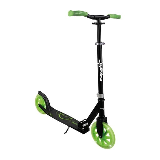 "muuwmi Aluminium Scooter – Tretroller, 215 mm, ABEC 7, GS-geprüft, höhenverstellbar, LED-Leuchtrollen, Glow-Effekt image"