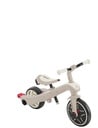 GLOBBER EXPLORER TRIKE 4in1 ECO – Kinderwagen, Dreirad und Laufrad, 10/8,5 Zoll, TPR-Sitz, höhenverstellbar, kokos weiß