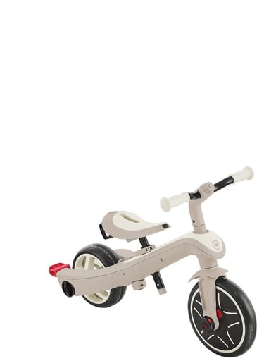 "GLOBBER EXPLORER TRIKE 4in1 ECO – Kinderwagen, Dreirad und Laufrad, 10/8,5 Zoll, TPR-Sitz, höhenverstellbar, kokos weiß image"