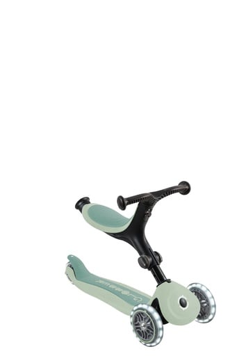 "GLOBBER GO-UP ACTIVE LIGHTS ECO – 3 in 1 Dreirad, Laufrad und Scooter, 120/80 mm, 3-rädrig, höhenverstellbar, pistazie image"