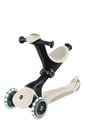 GLOBBER GO-UP DELUXE LIGHTS ECO 360 – 3 in 1 Aufsitzrad, Laufrad, Scooter, 120/80 mm, 3-rädrig, verstellbar, kokos weiß