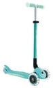 GLOBBER ELITE GLOW LIGHTS – Roller Kinder, 120/80 mm, 3-rädrig, verstellbar, LED-Leuchtrollen, Glow-Effekt, dunkelmint