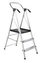Sicherheits-Trittleiter mit Plattform, 3 Stufen, EN 131, Aluminium