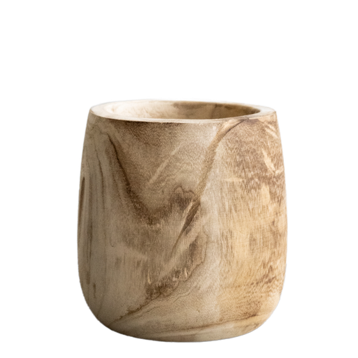 "Blumentopf - Holz Hellbraun - Pia Blumentopf - M - H25 W23 image"