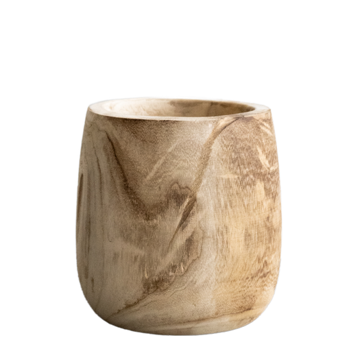 "Blumentopf - Holz Hellbraun - Pia Blumentopf - M - H25 W23 image"