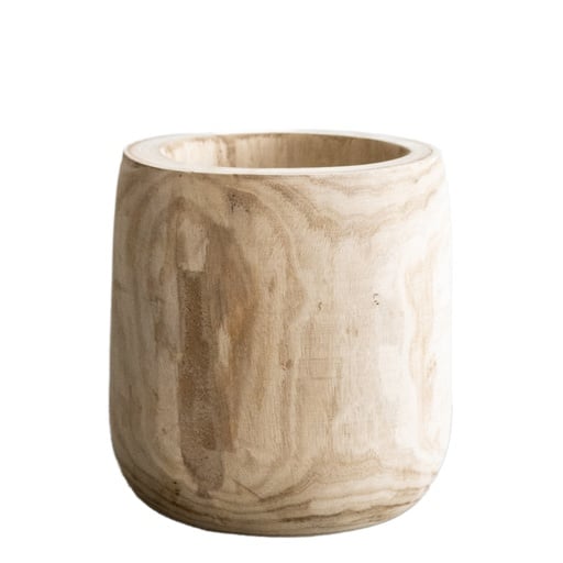 "Blumentopf - Holz Hellbraun - Pia Blumentopf - L - H31 W29 image"