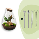 Flaschengarten - Drop XL Rot - ↕ 37 cm - Rake + Shovel + Tweezer + Scissors