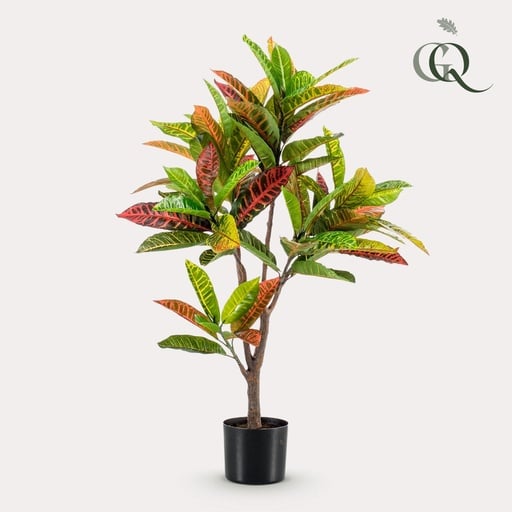 "Kunstpflanze - Croton Codiaeum - Wunderstrauch - 95 cm image"