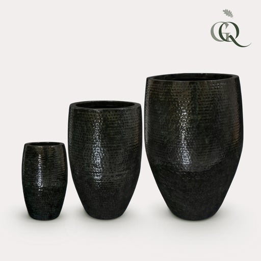 "Set von 3 Töpfen - Thom Schwarz Metall - Large image"