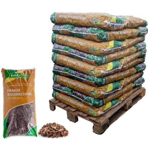 "Culvita - Premium Französische Baumrinde Bodendecker - Dekorative Rinde 30-40 mm - geeignet für die Landschaftsgestaltung Gehwege - 1560 liter - pallet image"