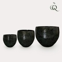 Set von 3 Töpfen - Thom Schwarz Metall - Breit