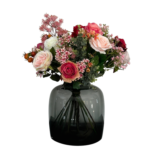 "Kunstblumen - Bouquet M - Flame Roses - 45 cm image"