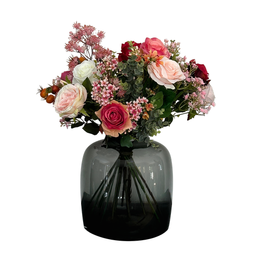 "Kunstblumen - Bouquet M - Flame Roses - 45 cm image"