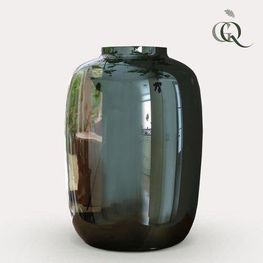 "Vase Glas - Grau - Artic - M - H35 W25 image"