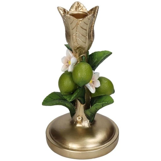 "Kerzenhalter Limettengrün Gold - 18,5 cm - Kersten image"