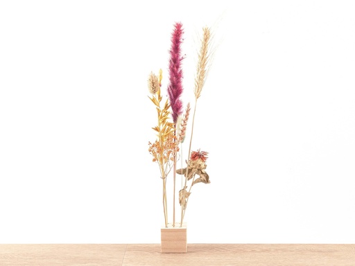 "Wooden Dried flower stand - S - Flowers and Herbs + Dried Floral Arrangement image"