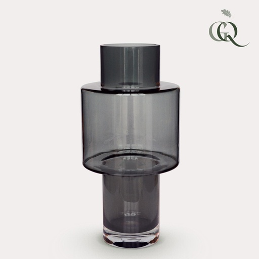 "Vase Glas Juba M - H40 W20 - Grau image"
