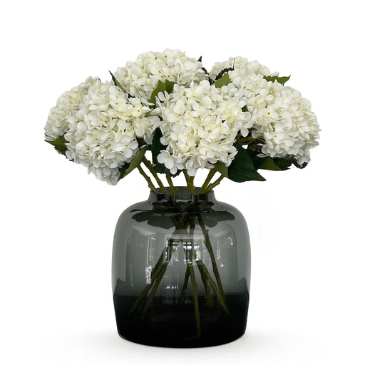 "Kunstbloemen Solo - White - Hydrangea Flower - x 8 - 52 cm image"