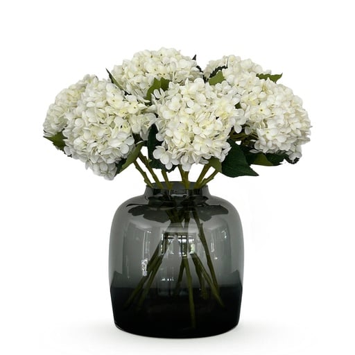 "Kunstblumen Solo - Weiß - Hortensienblüte - x 8 - 52 cm image"