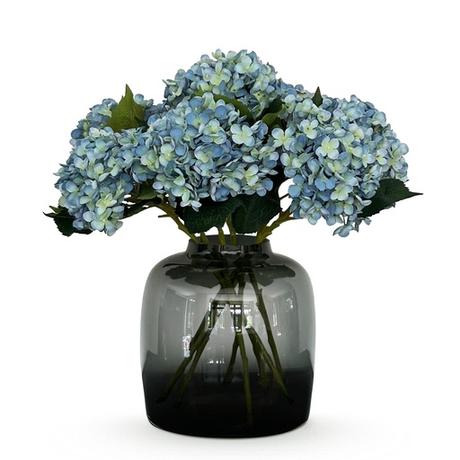 "Kunstbloemen Solo - Blue - Hydrangea Flower - x 8 - 52 cm image"