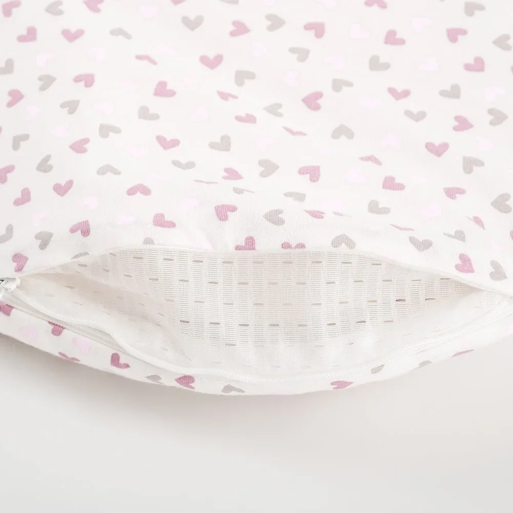 "Träumeland Liebmich Baby Schlafsack, Schlummersack, Innenschlafsack Set - Herz Rosa 3tlg. Set, Grösse: 80/86 image"