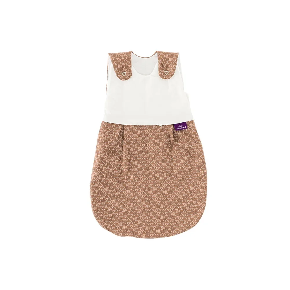 "Träumeland Liebmich Baby Schlafsack, Schlummersack, Innenschlafsack - Fische Braun, Grösse: 62/68 image"