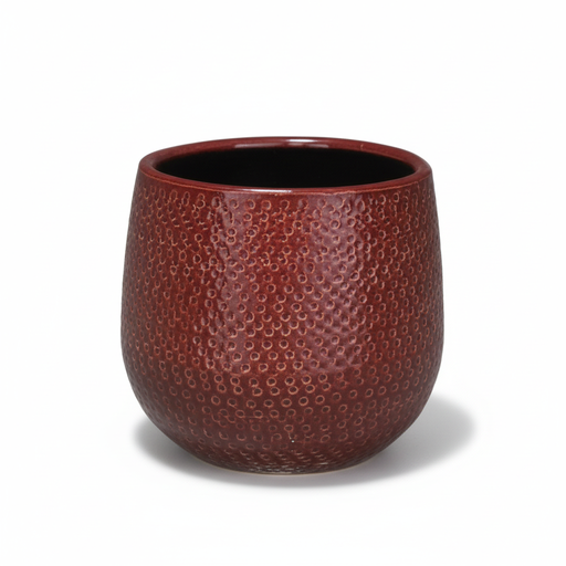 "Pot Gabriel rond bordeaux D14 image"