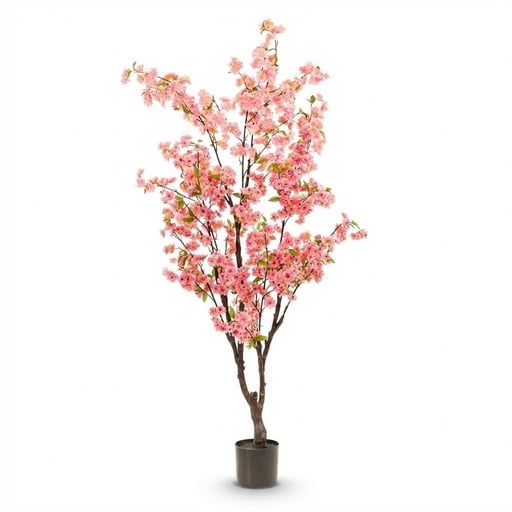 "Kunstpflanze - Prunus - Kirschblüte - Rosa - 175cm image"
