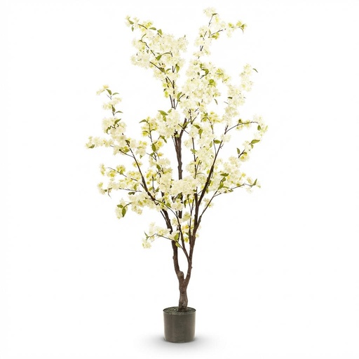 "Kunstplant - Prunus - Kersenbloesem - Wit - 175cm  image"