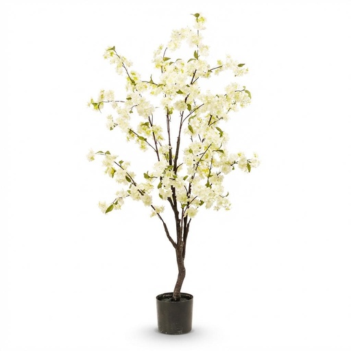 "Kunstplant - Prunus - Kersenbloesem - Wit - 135cm  image"