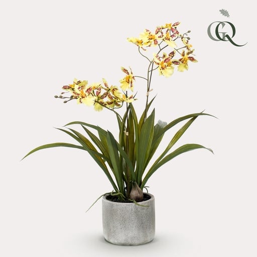 "Kunstplant - Orchidee - Geel - 45cm image"