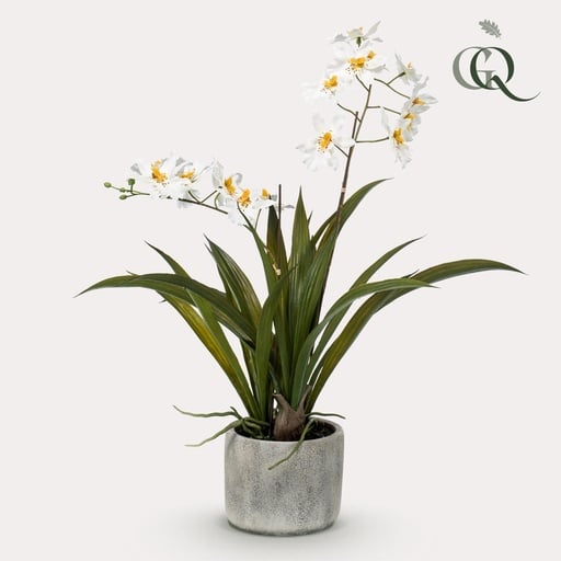 "Kunstpflanze - Orchidee - Weiß - 45cm image"