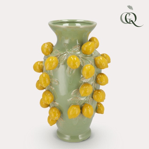 "Vase Stein M - H38 W24 - Pistazie grün-Zitrone image"