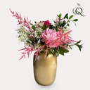Kunstblumen - Bukett L - Glänzend Rosa - 80cm